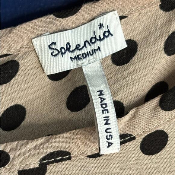 Splendid ivory Flutter Sleeve Blouse Relaxed Fit size medium - Picture 6 of 8